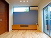 201号室テレビ台　灰藍