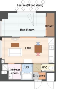 新デザイナーズマンション　102号室平面図