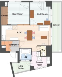 新デザイナーズマンション　102号室平面図