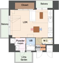 新デザイナーズマンション　402号室平面図